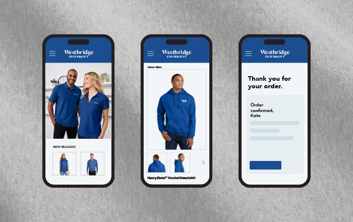 Mobile shopping interface for apparel.