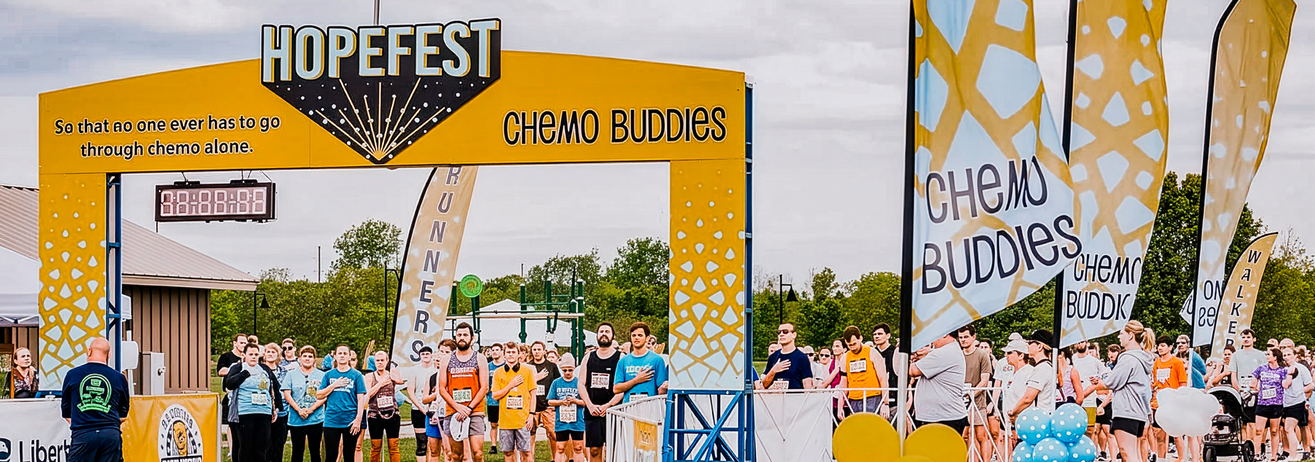 Chemo Buddies race starting line.