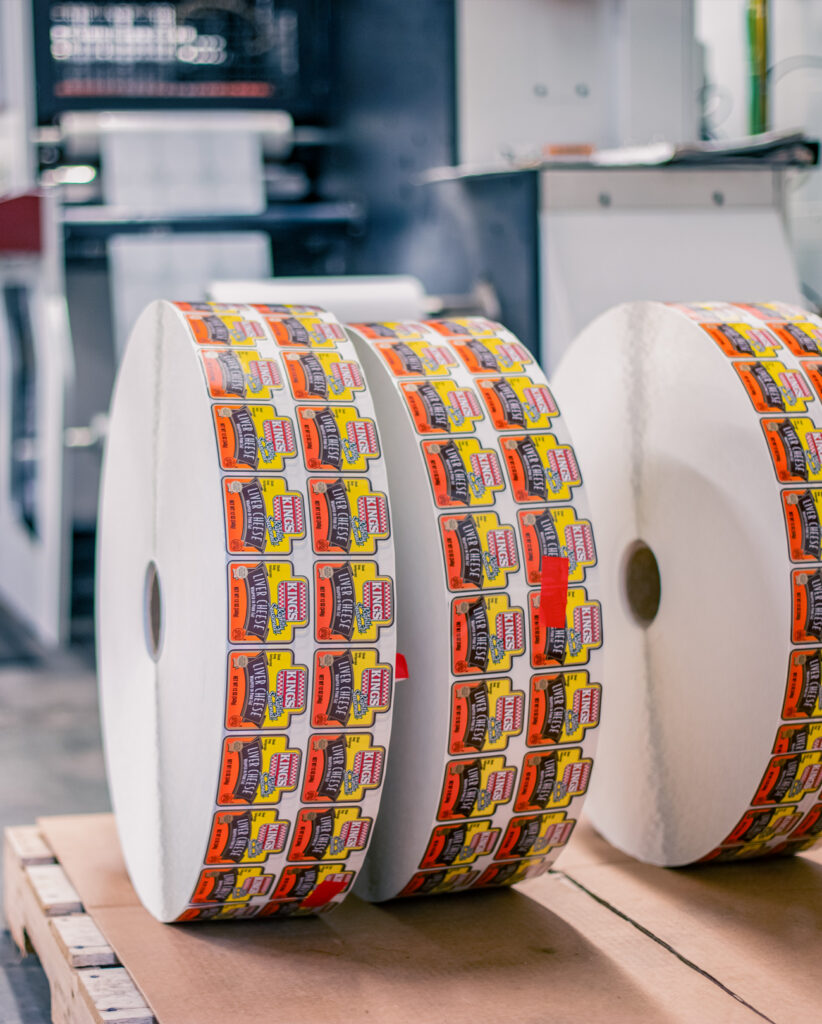 Large roll flexographic food packaging labels.